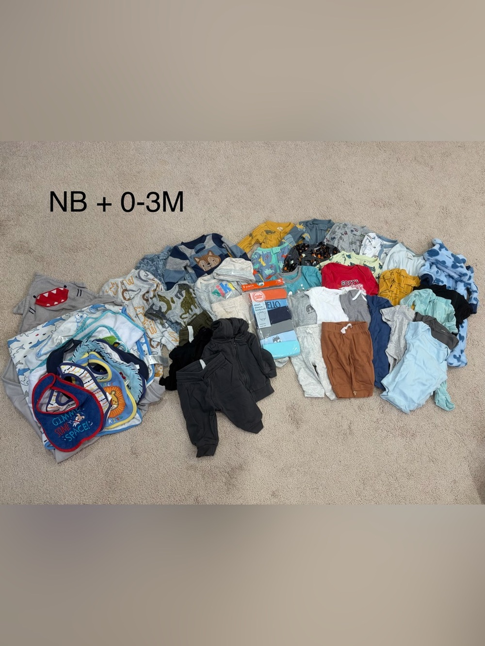 Lot of Baby Boy Newborn and 0-3M Clothing